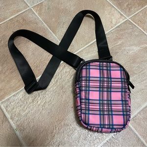 Unbranded Cute Pink and Black Plaid Crossbody